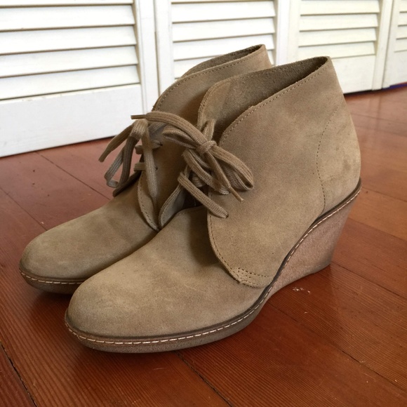 J Crew Macalister Suede Wedge Ankle 